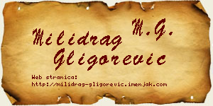 Milidrag Gligorević vizit kartica